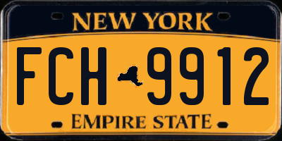 NY license plate FCH9912