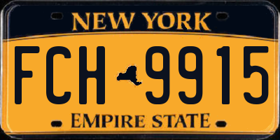 NY license plate FCH9915