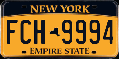 NY license plate FCH9994