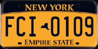 NY license plate FCI0109