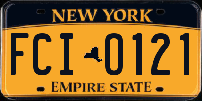 NY license plate FCI0121