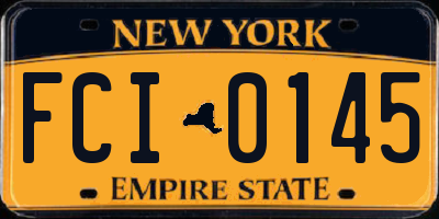 NY license plate FCI0145
