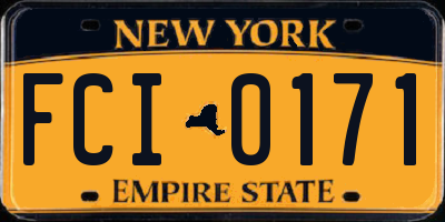 NY license plate FCI0171