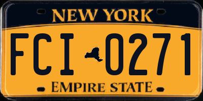 NY license plate FCI0271