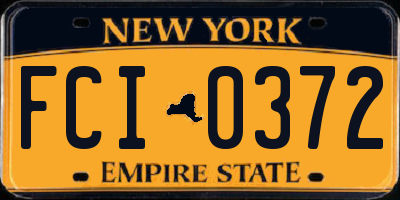 NY license plate FCI0372
