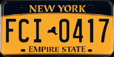 NY license plate FCI0417