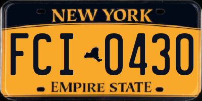 NY license plate FCI0430