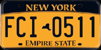 NY license plate FCI0511