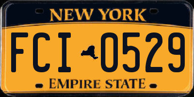 NY license plate FCI0529