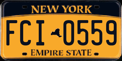 NY license plate FCI0559