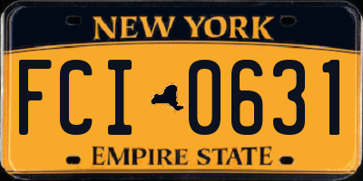 NY license plate FCI0631