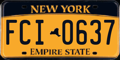 NY license plate FCI0637