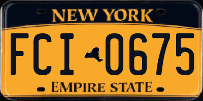 NY license plate FCI0675
