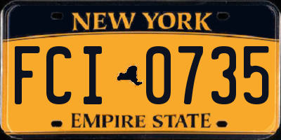 NY license plate FCI0735