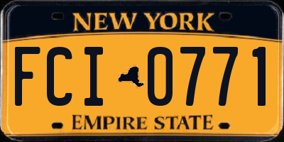 NY license plate FCI0771