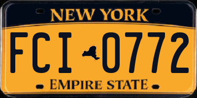 NY license plate FCI0772