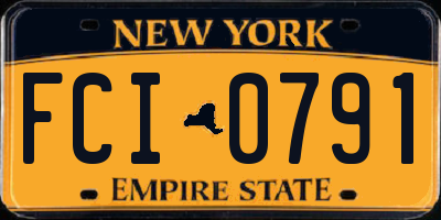 NY license plate FCI0791
