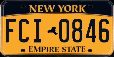 NY license plate FCI0846