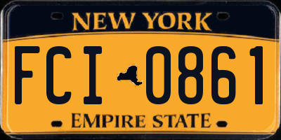 NY license plate FCI0861