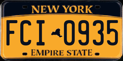 NY license plate FCI0935