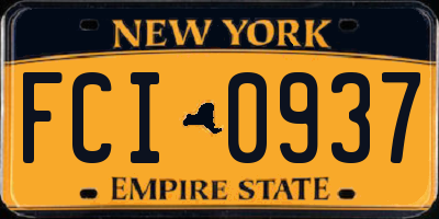 NY license plate FCI0937