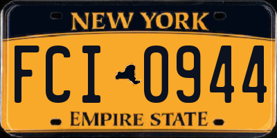 NY license plate FCI0944