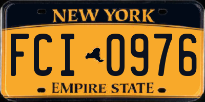 NY license plate FCI0976