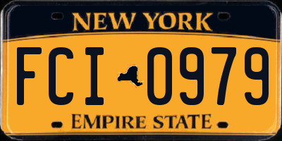 NY license plate FCI0979