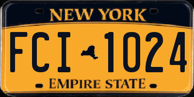 NY license plate FCI1024