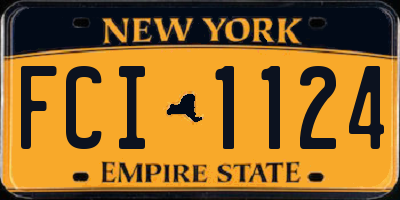 NY license plate FCI1124