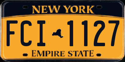 NY license plate FCI1127