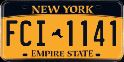 NY license plate FCI1141