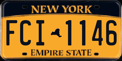 NY license plate FCI1146