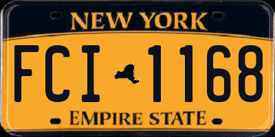 NY license plate FCI1168