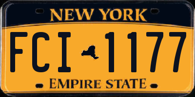 NY license plate FCI1177