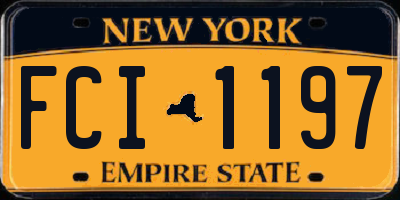 NY license plate FCI1197