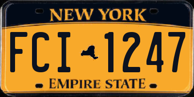 NY license plate FCI1247