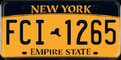 NY license plate FCI1265