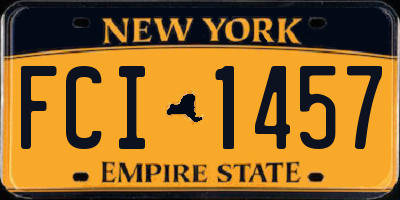 NY license plate FCI1457