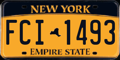 NY license plate FCI1493