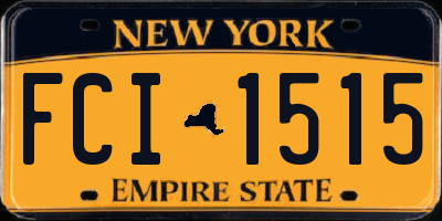 NY license plate FCI1515
