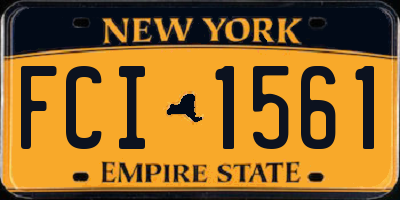 NY license plate FCI1561