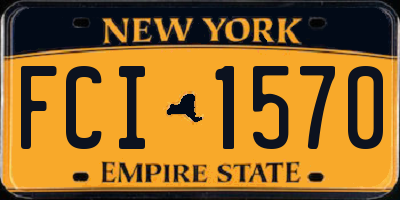 NY license plate FCI1570