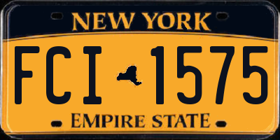 NY license plate FCI1575