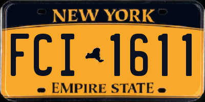 NY license plate FCI1611
