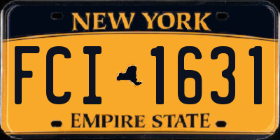 NY license plate FCI1631