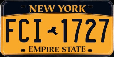 NY license plate FCI1727