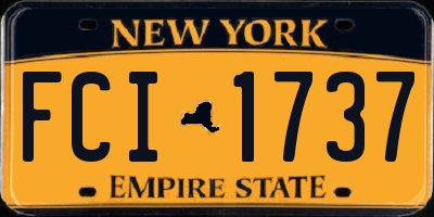 NY license plate FCI1737