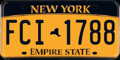 NY license plate FCI1788