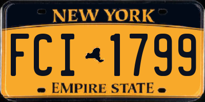 NY license plate FCI1799